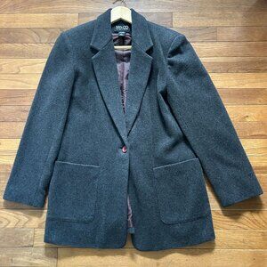 Charcoal Gray Wool Blend Blazer